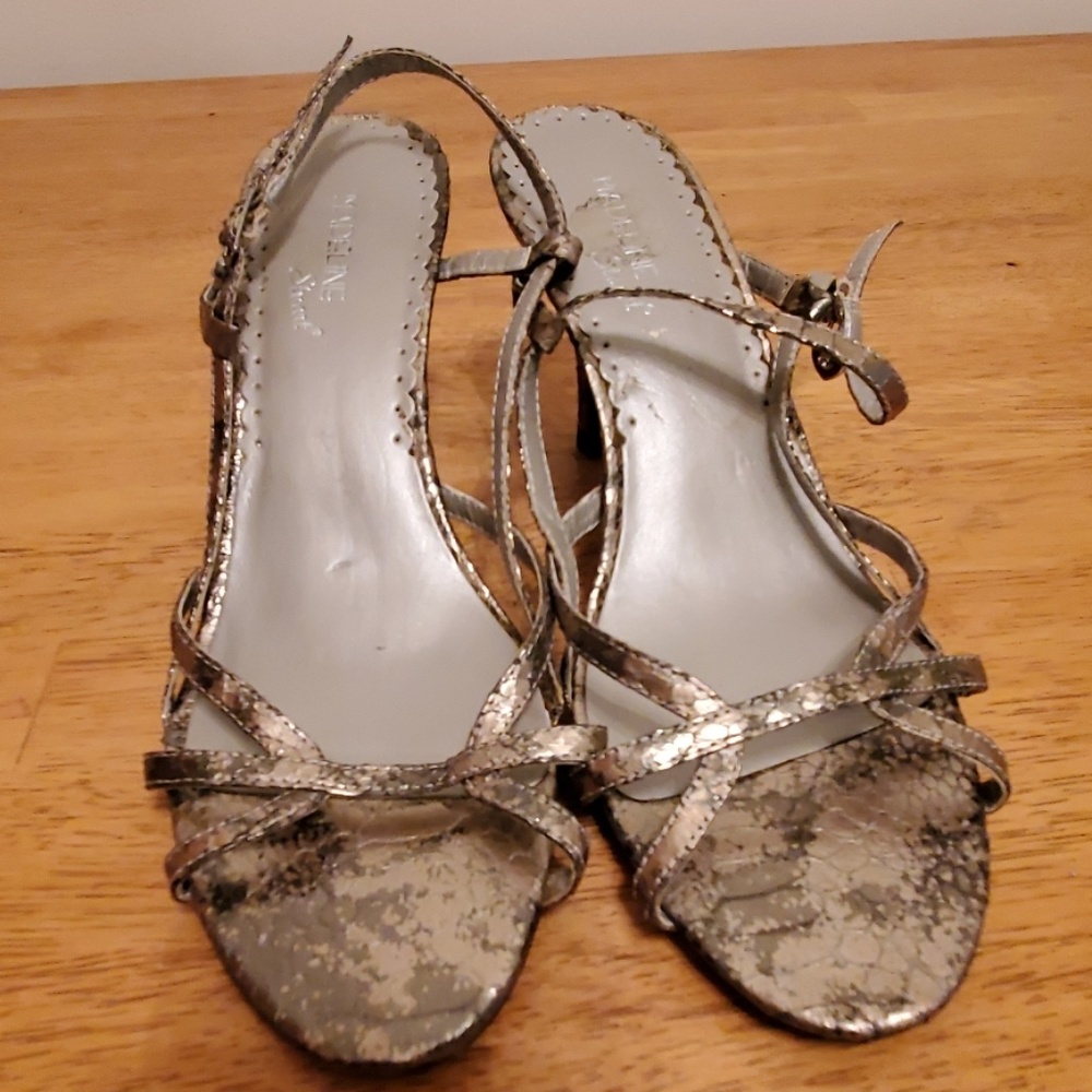 Silver/Mauve Madeline Stuart crocodile heels